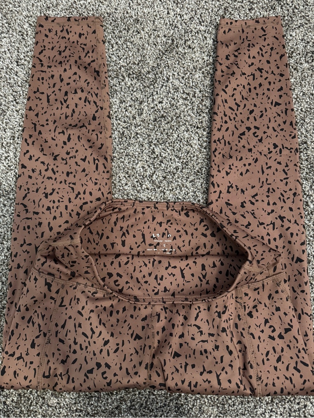 Brown Speckle High-Rise Leggings